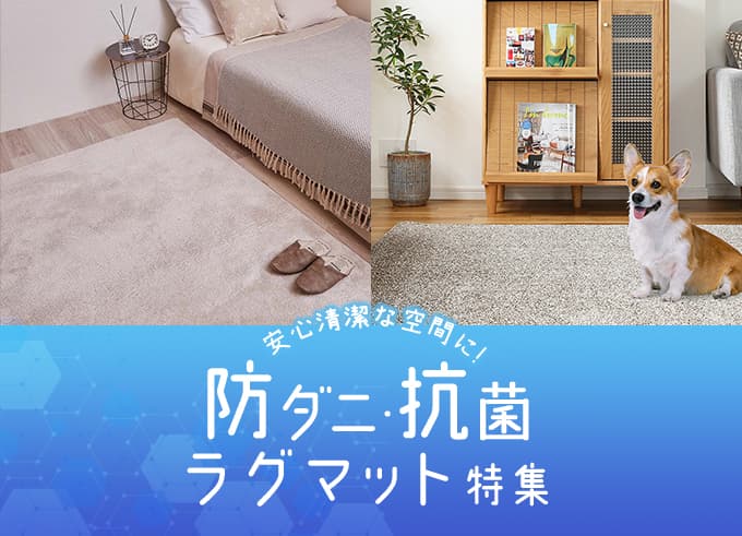 防ダニ・抗菌ラグ特集