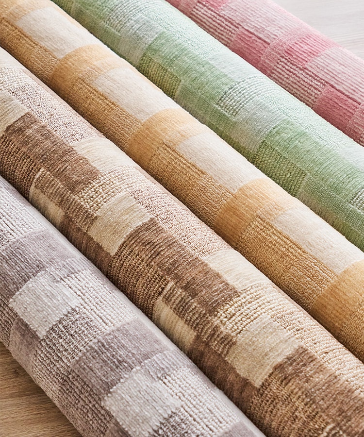 カーペット 立体感のあるデザインでレトロ可愛い抗菌カーペット＜バール＞を見る