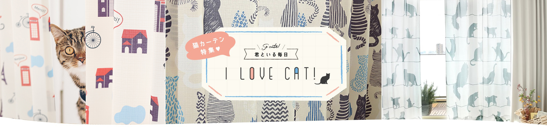 猫カーテン