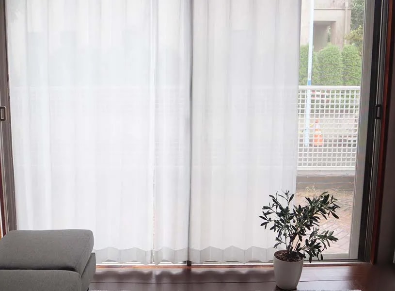 中から外を見た様子