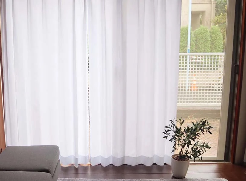 中から外を見た様子