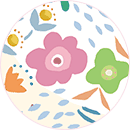 花柄　遷移ボタン