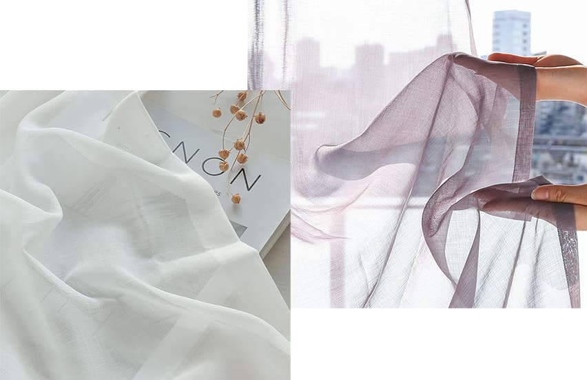 ボイルレースカーテン素材