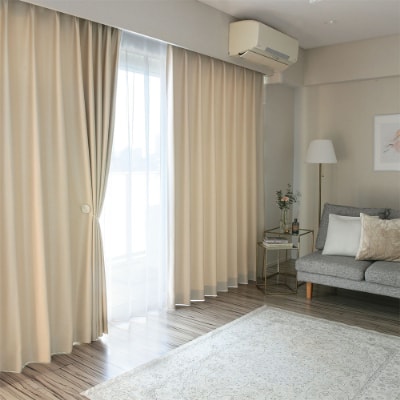 継ぎ目のない美しさを愉しむ1級遮光カーテン「シームレスエクラ」×シームレスレースカーテンセット ＜シームレス エクラセット＞を見る