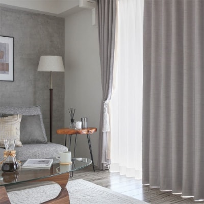 柔らかさと最高峰の機能性を叶えたシャンタン織りの1級遮光カーテン×鉄壁の遮像レースカーテン ＜グレートクレインセット＞を見る