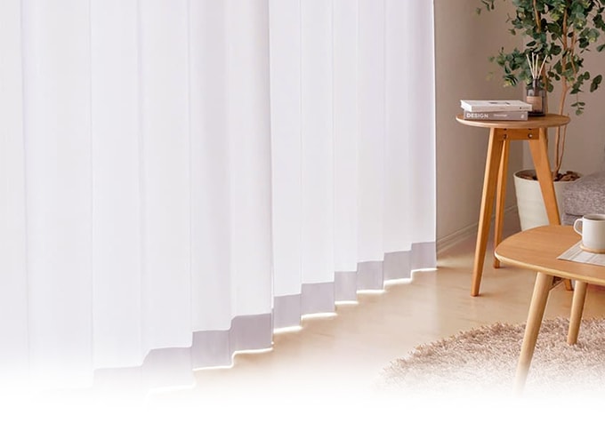 保温レースカーテンの看板