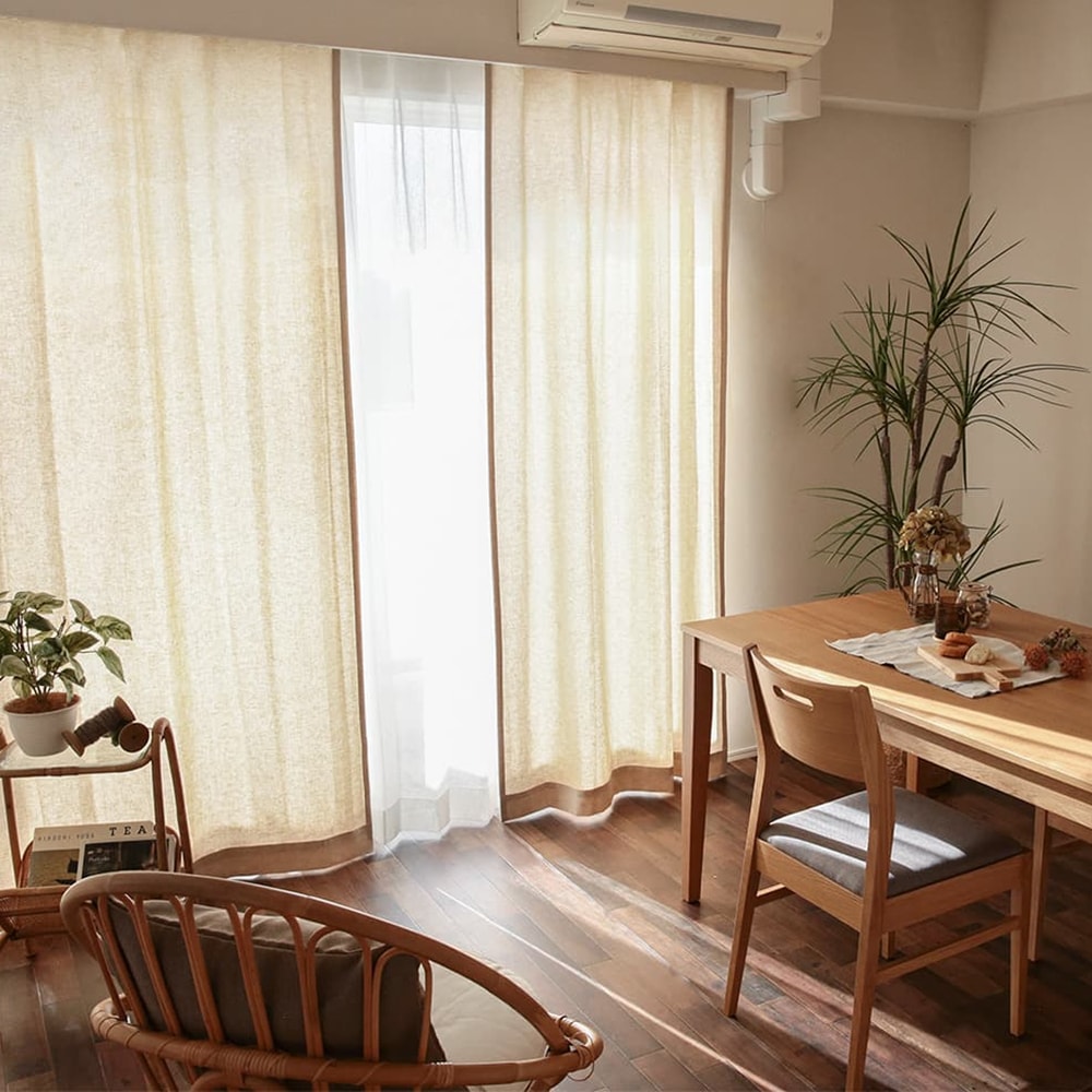 お手頃価格で使いやすい！人気のアースカラー全12色のリネン×コットンカーテン ＜エブリデイ＞