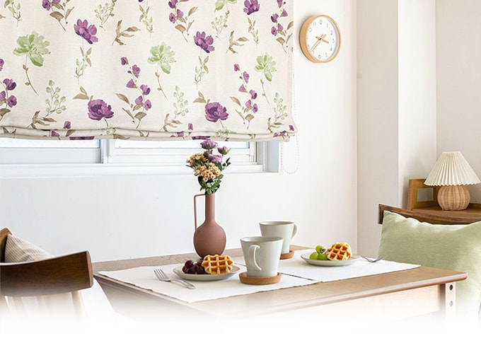 花柄 シェードカーテン