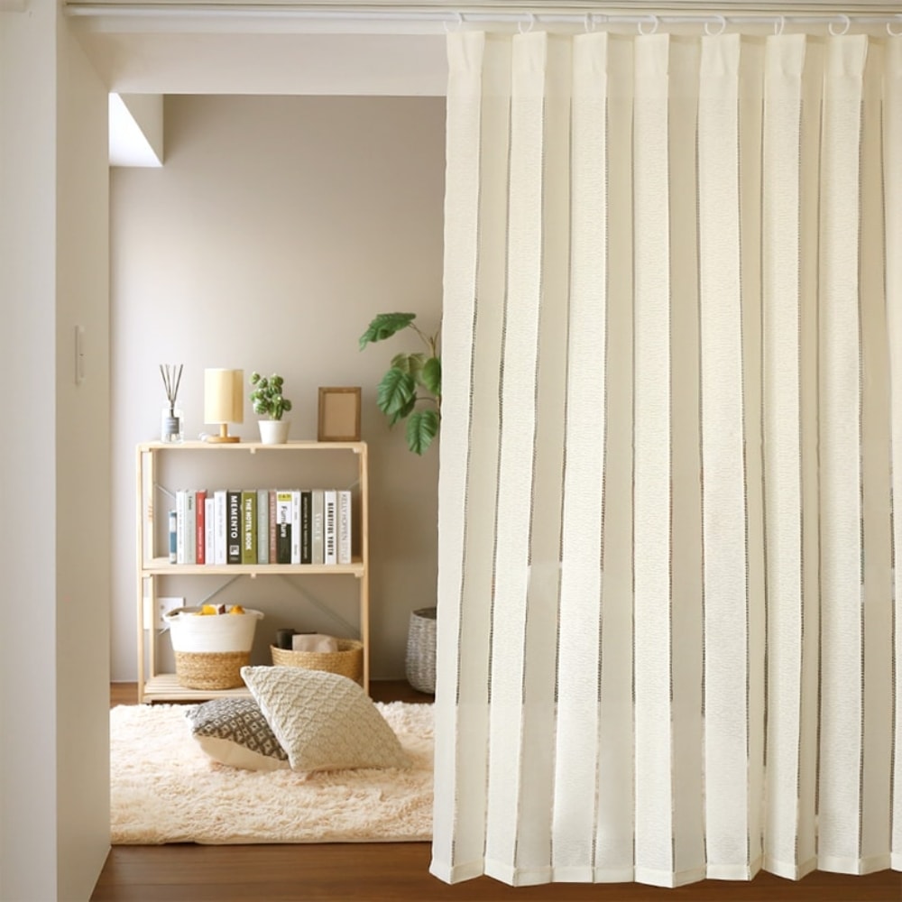 アコーディオンのれん/間仕切りカーテン コンパクトに仕切れる、お洒落なアコーディオンのれん/間仕切りカーテン ＜シンス＞