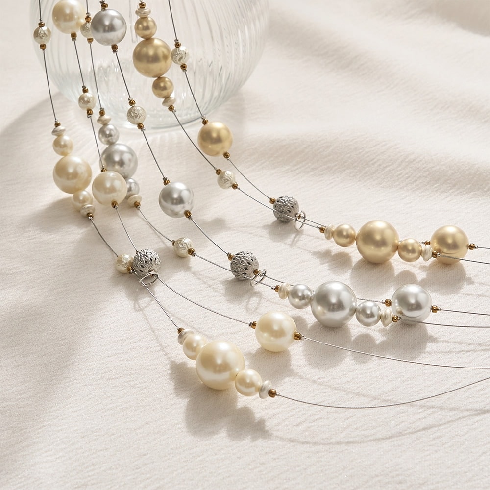 大人の艶めきを添える、パールをたっぷりあしらったワイヤータッセル＜シュマー＞