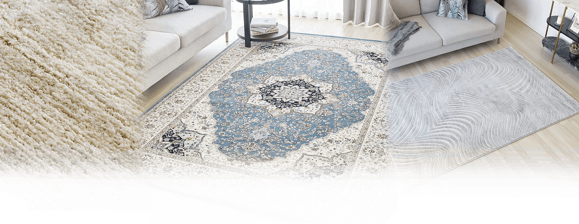 ウィルトン織 ラグ・カーペット特集のPC用の看板