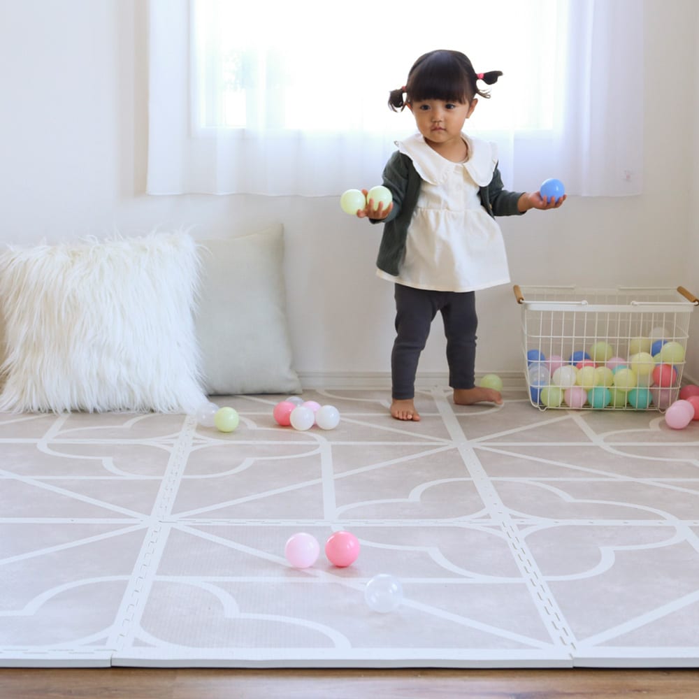 【送料無料】ジョイントマット おしゃれでかわいいレトロ風マット＜レトロキャンディ＞