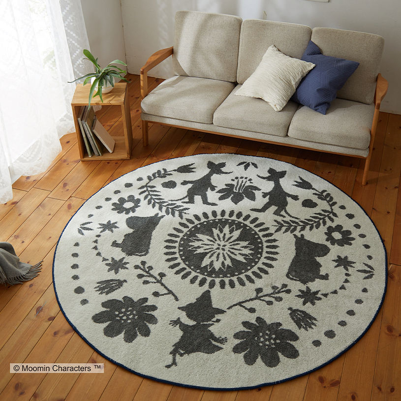 Ｍフォークラインラグ 185cm(円形)