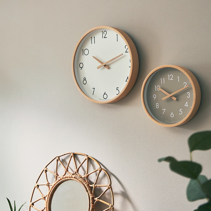 【最短・翌日出荷】天然素材 キャンパス ウォールクロックL