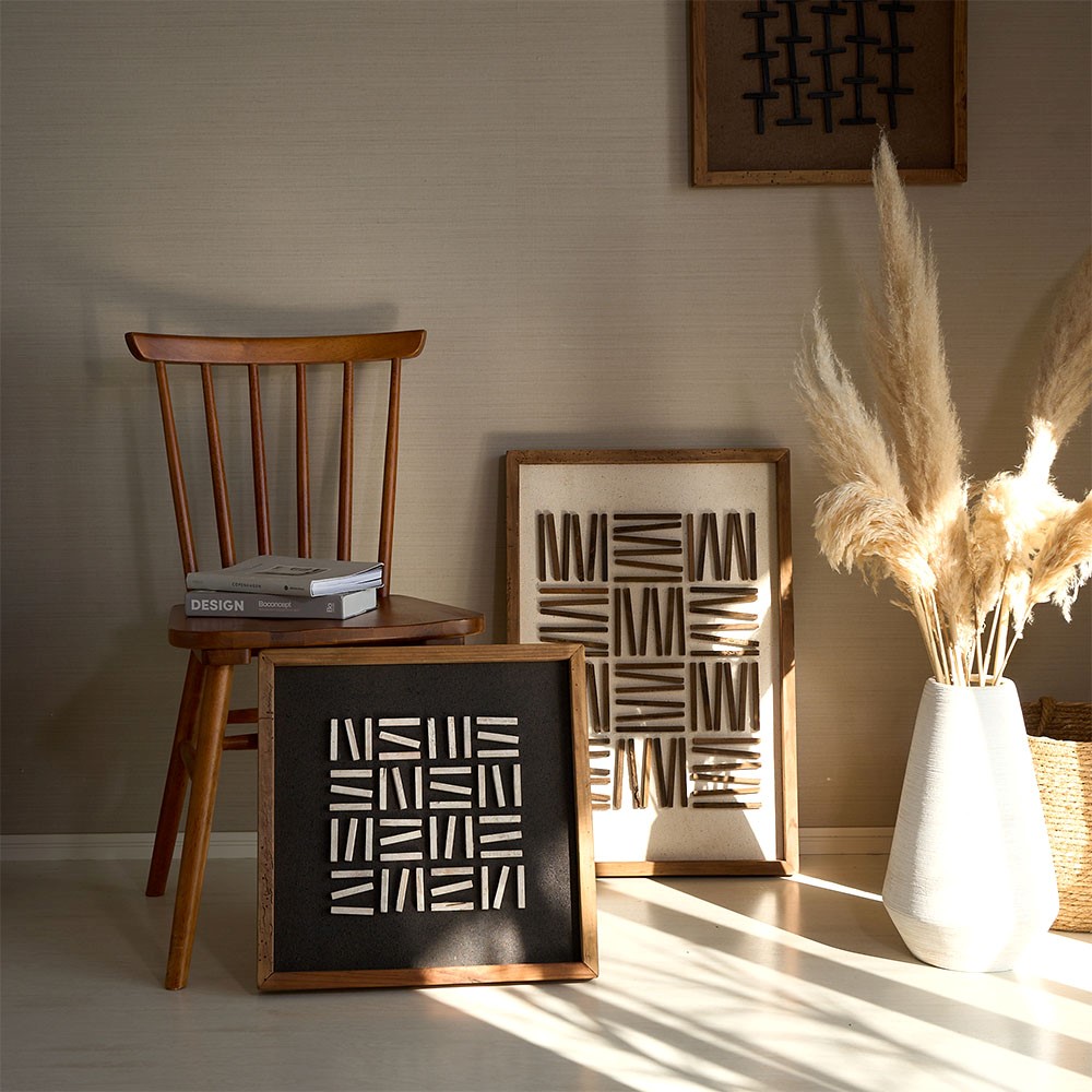 アート 光と影を映す立体アート。ヴィンテージ感あふれる古材のぬくもりをお部屋に。選べる4種類＜アートパネル バスケット＞