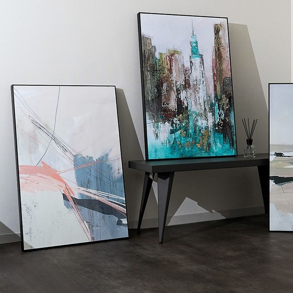 アート モダンでアーティスティックな空間を盛りあげる、抽象柄のアート。額装付きなのでそのまま飾れる＜アートパネル シーナリー＞