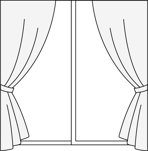 両開きのカーテン