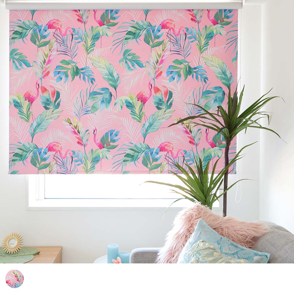 フラミンゴ ロールスクリーン