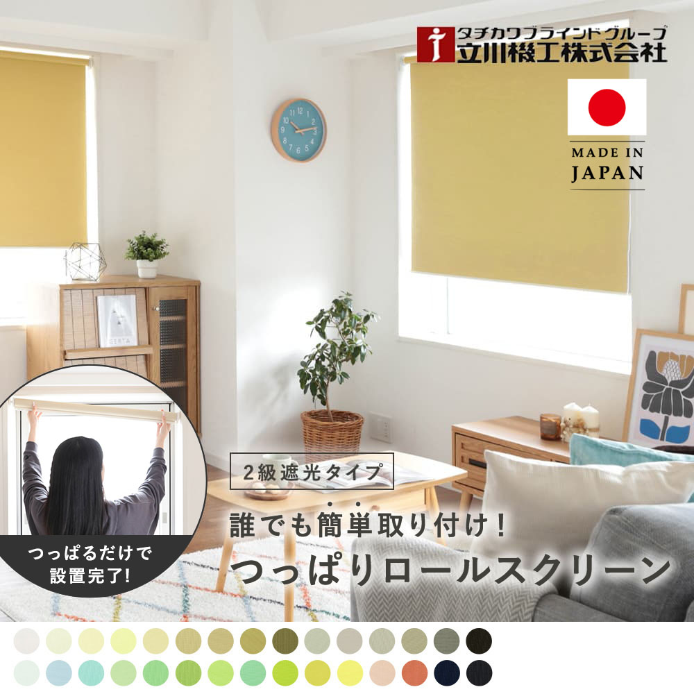 つっぱりロールスクリーン  カラフリー