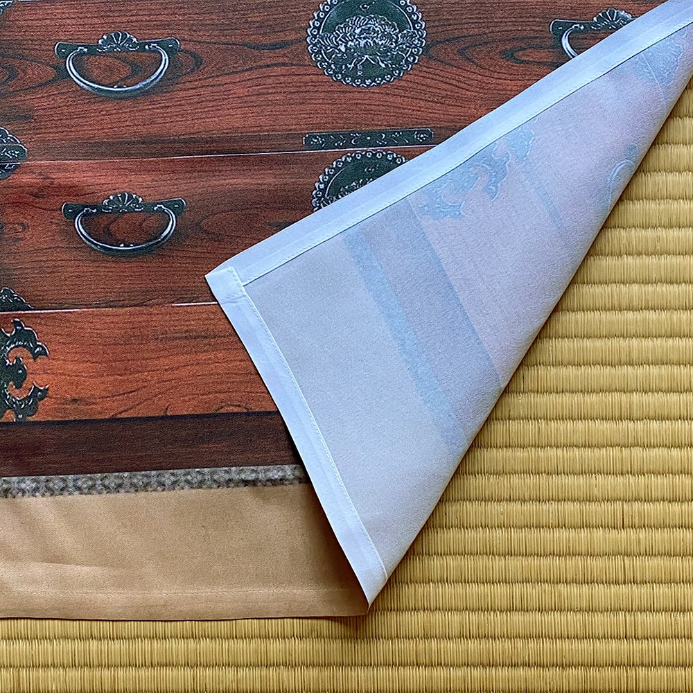 のれん ウォッシャブル ボタンで簡単調節♪好きな高さに変えられる高さ調節のれん ＜和階段＞07