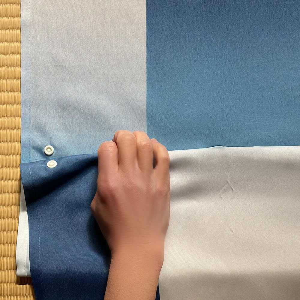 のれん ウォッシャブル ボタンで簡単調節♪好きな高さに変えられる高さ調節のれん ＜グラデーション＞06