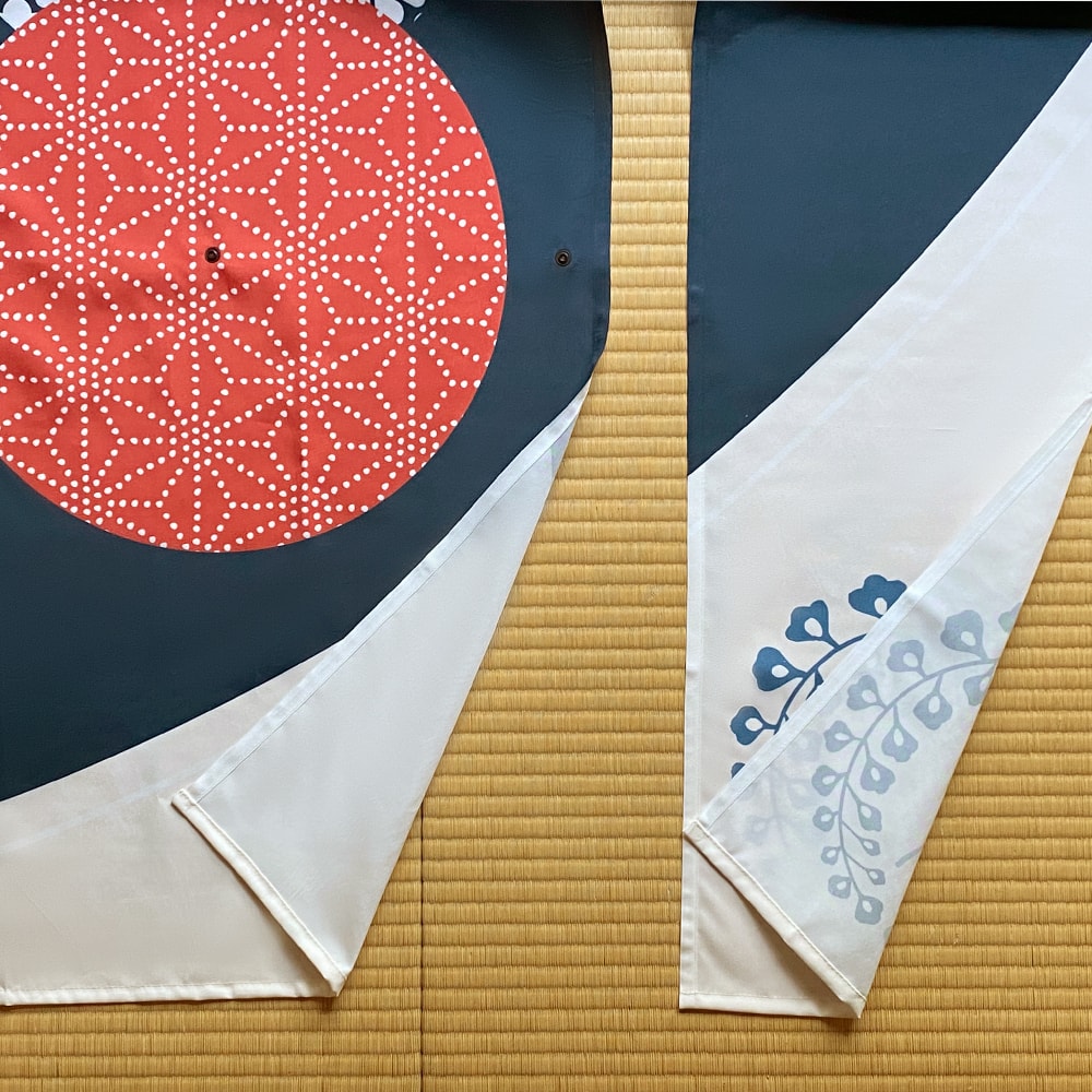 のれん ウォッシャブル ボタンで簡単調節♪好きな高さに変えられる高さ調節のれん ＜ファンシー＞07