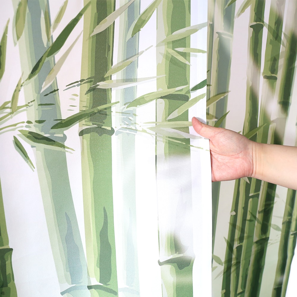 のれん ウォッシャブル  表と裏で違う柄を見せてくれる、Wプリント加工のこだわりのれん ＜竹林＞03