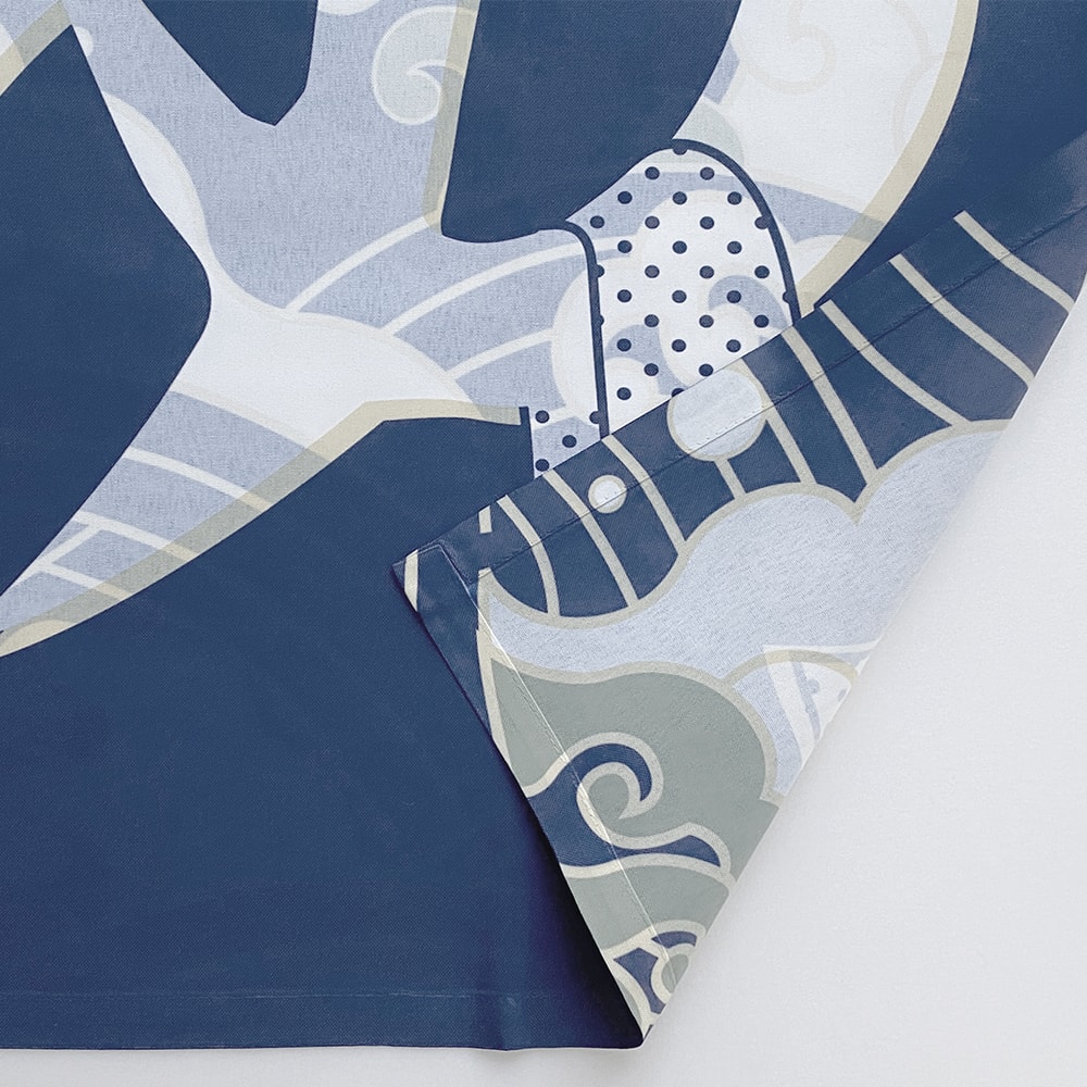 のれん ウォッシャブル  表と裏で違う柄を見せてくれる、Wプリント加工のこだわりのれん ＜湯のれん弐＞05