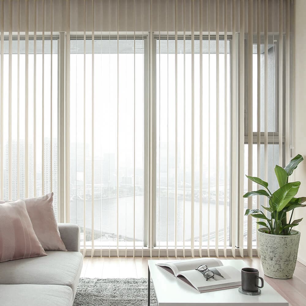 ルーバーを閉じたときの調光イメージ