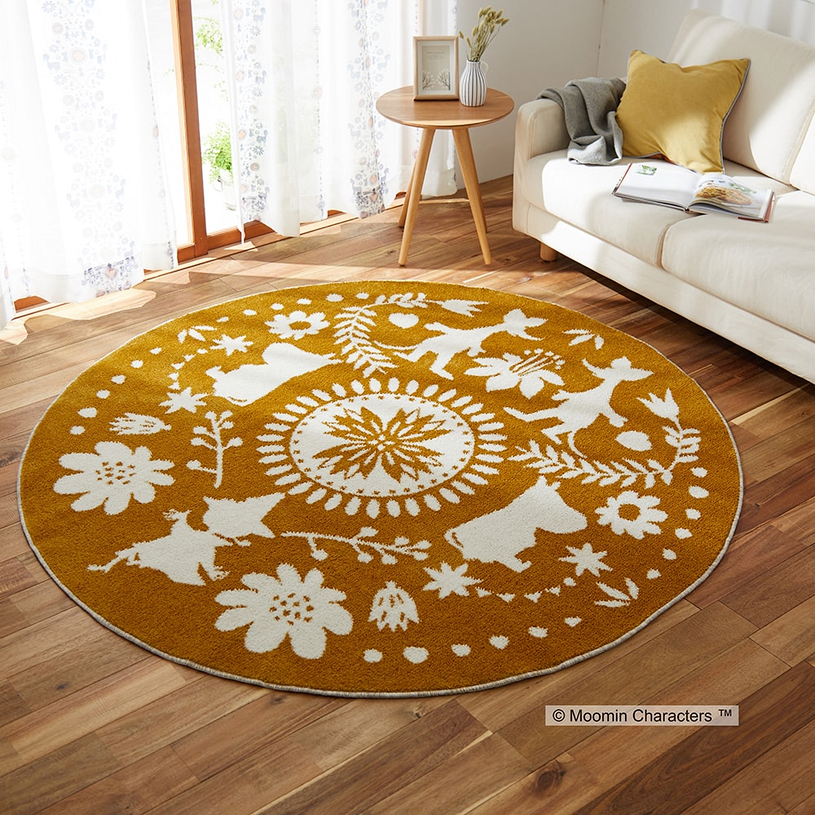 Ｍフォークラインラグ 185cm(円形)01