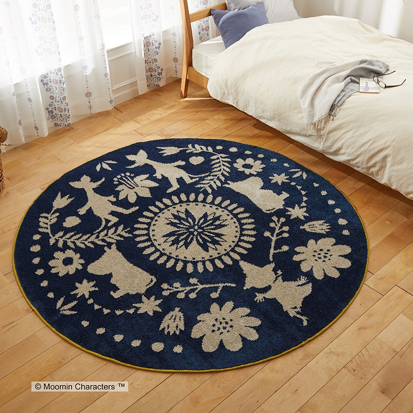 Ｍフォークラインラグ 185cm(円形)02