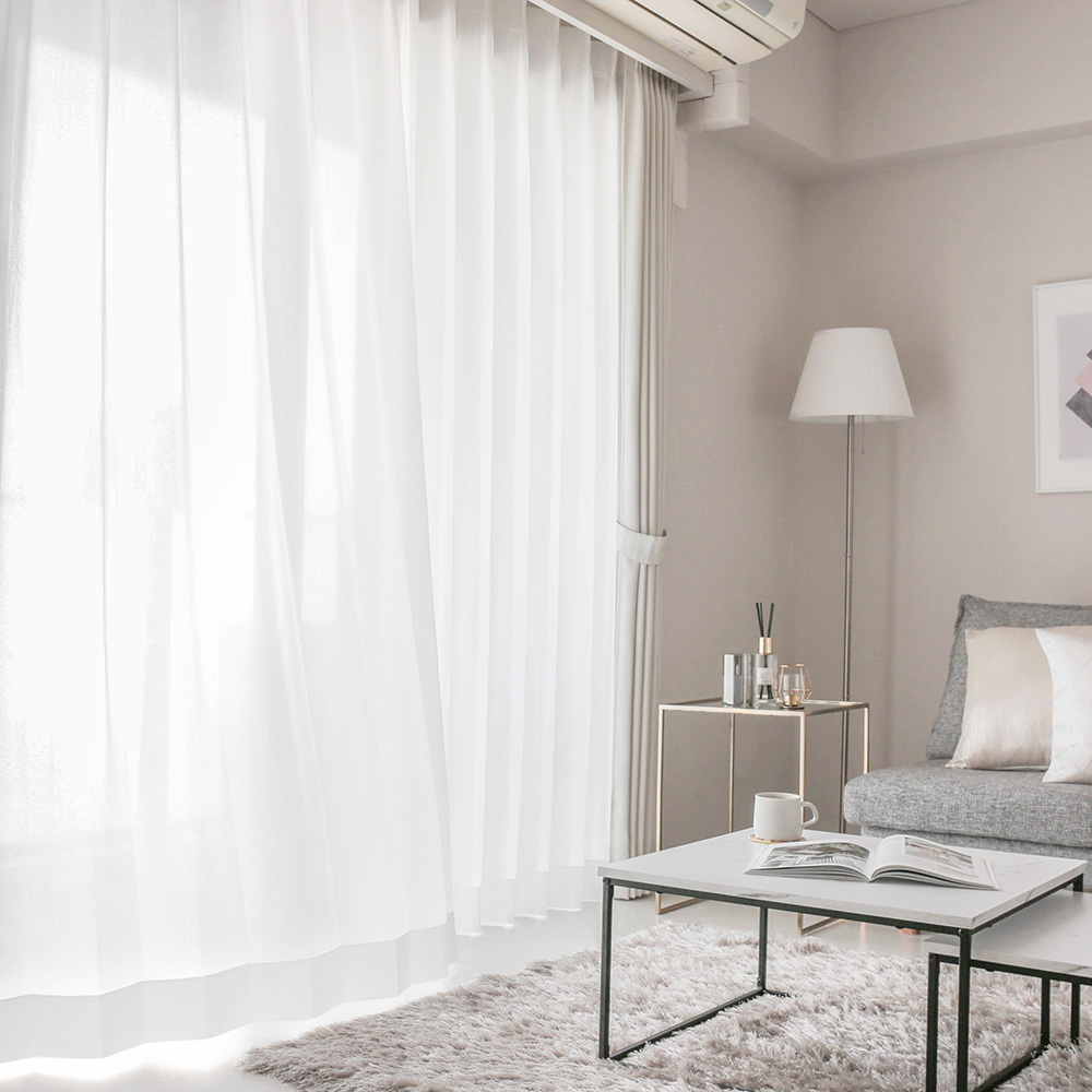 繊細な艶めきが美しい遮像レースカーテン ＜エレン アイボリー＞