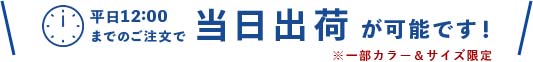 12時までのご注文で当日出荷可能！