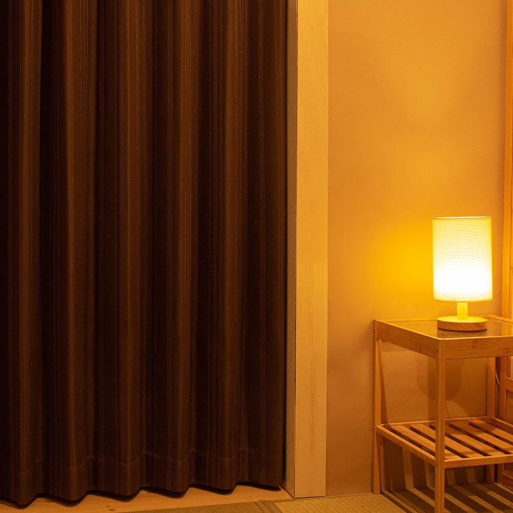 疲れを癒す、落ち着いた和の色合い