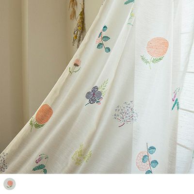レトロ レースカーテン レトロな花柄にほっこり♪ファンタジーな世界に